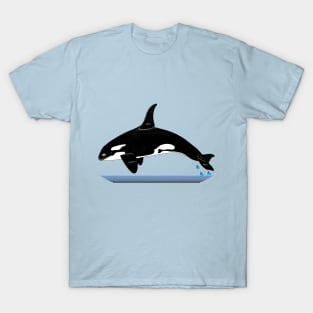 Orca Whale Playing T-Shirt